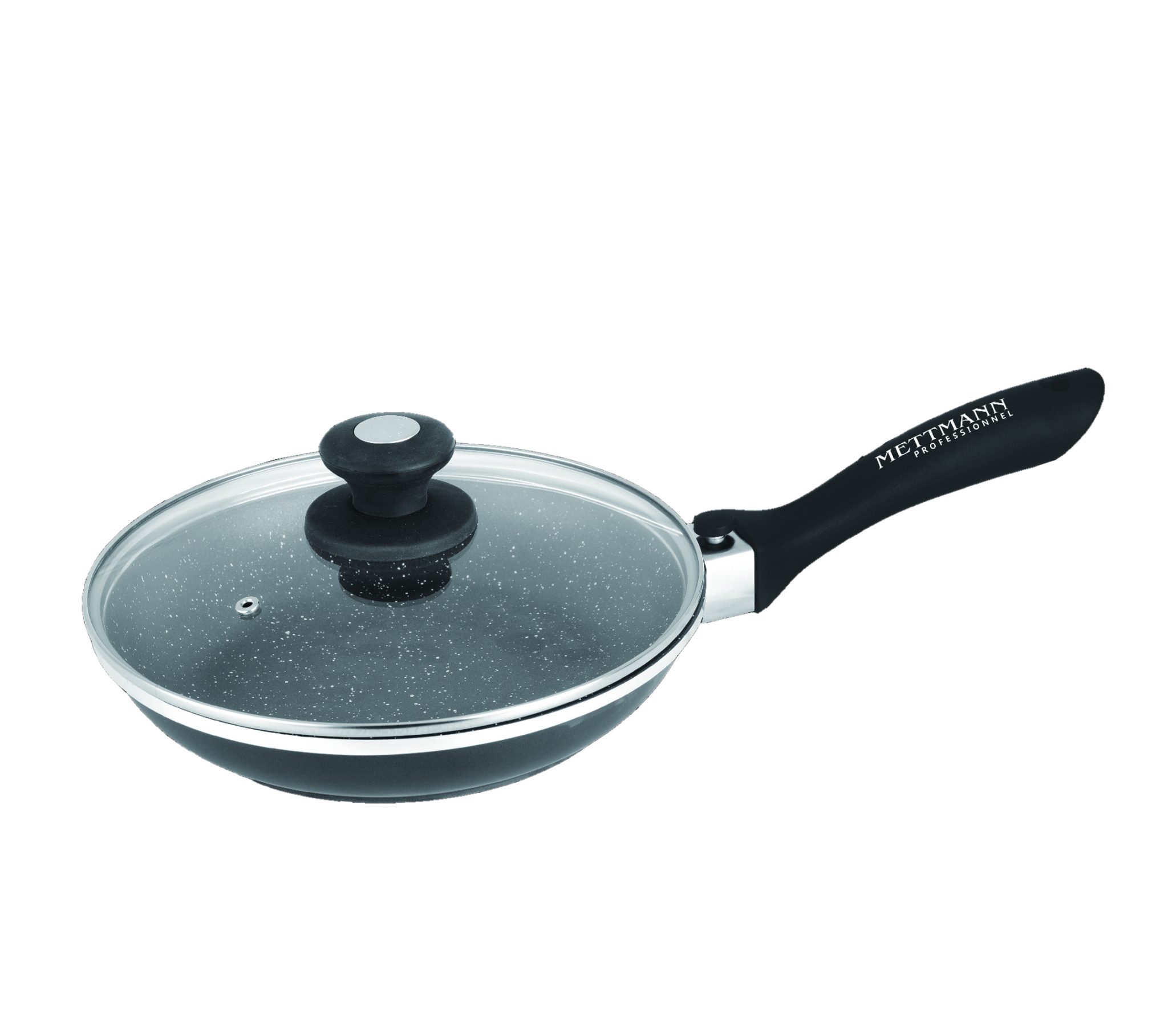 Laguiole - Set di 3 pentole rimovibili trucchi alluminio nero 16/18/20cm antiaderente Greblon C2 induzione